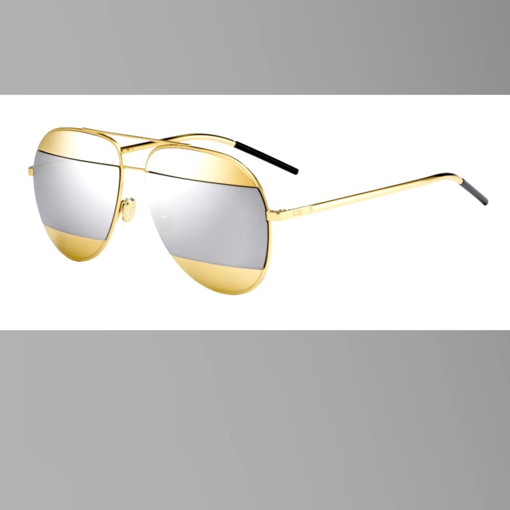 Barley worn dior aviators.